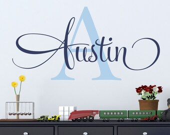 Custom Large Boys Room Personalized Plane with 5 Cloud Decals Vinyl Wall Art Quote Lettering Inspirational Wall Mural