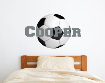 personalized boots and ball wall sticker football footballer,soccer your name