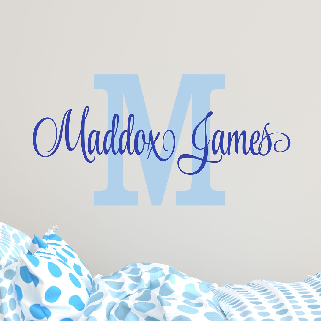 Name Wall Decal Teen Boys Room Decor Baby Boy Nursery Name - Etsy