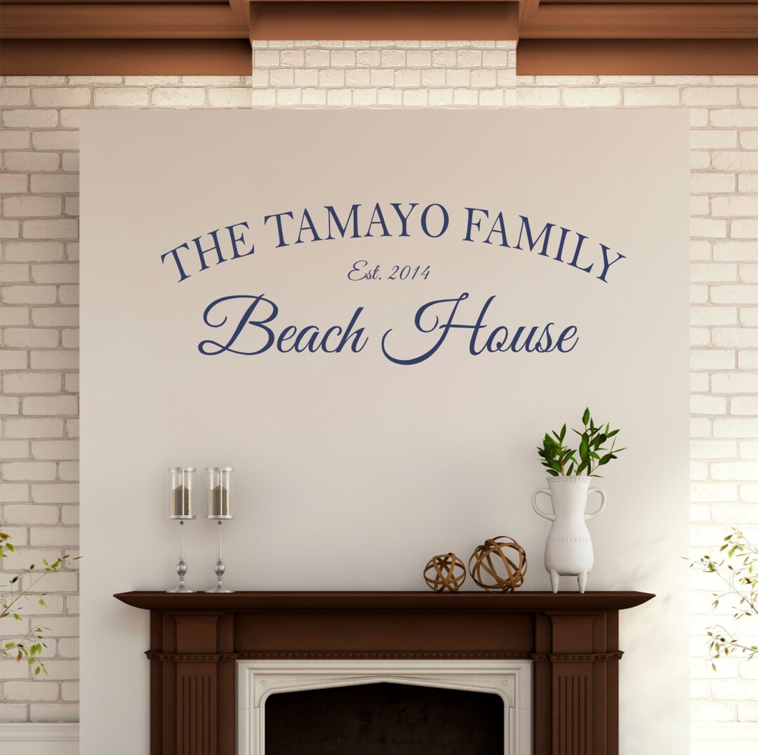 Personalized Family Beach House Wall Decal Sticker Beach Etsy