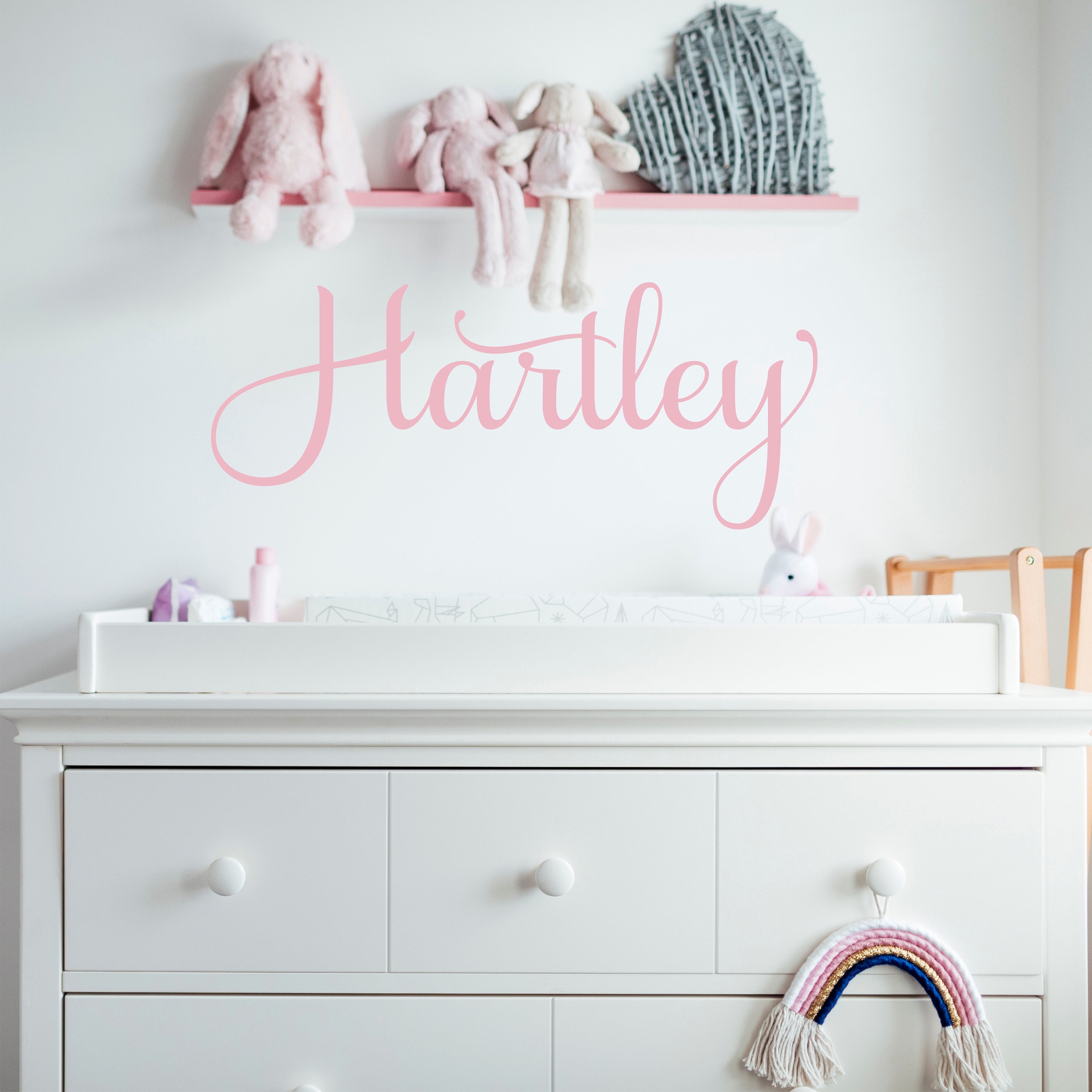 Personalized Girls Name Wall Decal Childrens Room Girls Etsy