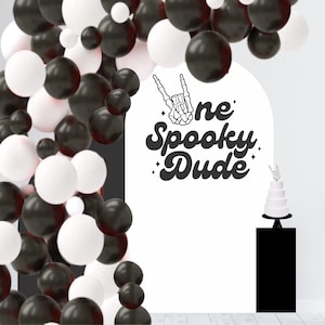 One Spooky Dude Birthday Party - Spooky One Decal - Halloween Birthday Party Backdrop - 1st Birthday for Balloon Arch - Spooky Dude Theme
