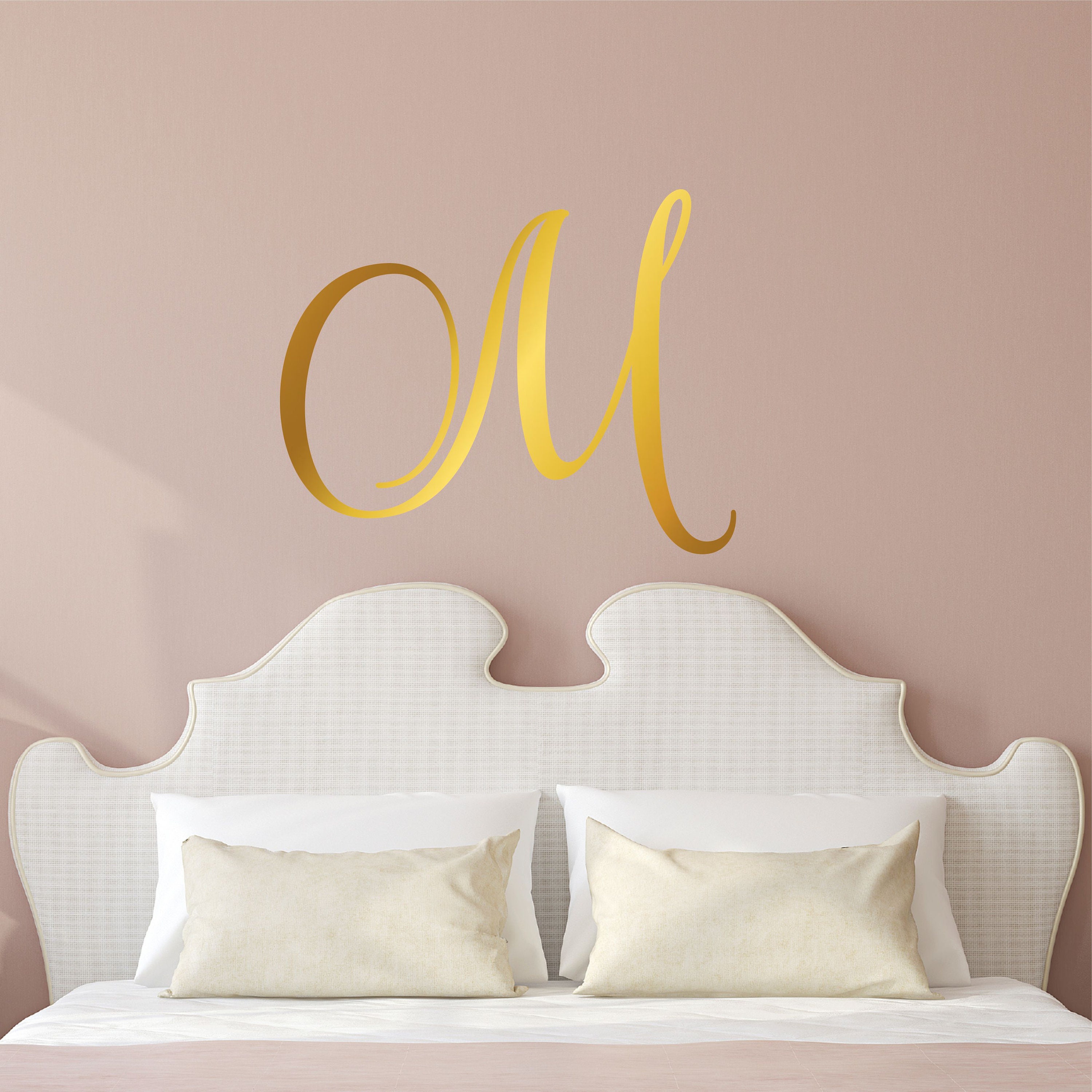 Personalized Initial Wall Decal Monogram Wall Decal Sticker Etsy