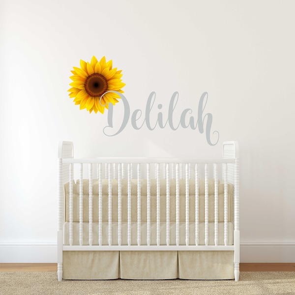 Sunflower Wall Decal Etsy