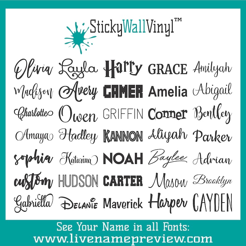 Custom Acrylic Mirror Name Sign Nursery Name Sign Personalized Name Sign Glitter Name Glitter Multiple Fonts Baby Name Wall Art image 5