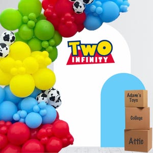 Two Infinity Decal for backdrop - Two Infinity Second Birthday  - Clouds Stickers - Space Theme
