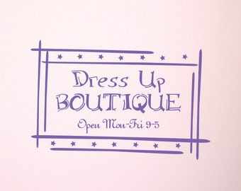 24" Girl Dress up Boutique Store Sign Make Believe Cute Play Time Room Wall  Decal Sticker Art Mural Home Dcor Quote - Etsy