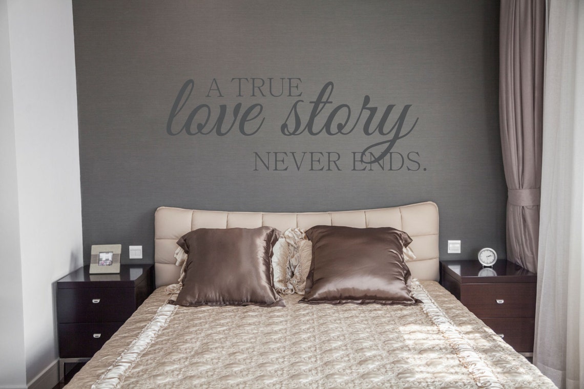 A True Love Story Never Ends Decal - Family Wall Decal - Wall Quotes ...