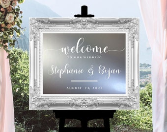 Welcome to Our Wedding Wall Decal - Soon to Be Mr & Mrs Personalized Wall Decal Sticker - Just Married - Wedding - Mr and Mr - Mrs and Mrs