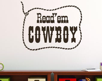 Read em Cowboy Decal Wall Decal Sticker