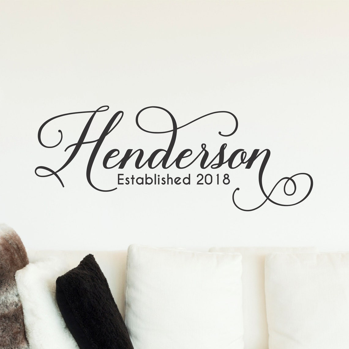 Personalized Family Name Wall Decal Custom Family Name Vinyl Etsy