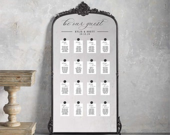 Be Our Guest Seating Chart Decal - Wedding Seating Chart Header Decal for Mirror - Our Favorite People Welcome Sign - Wedding Welcome
