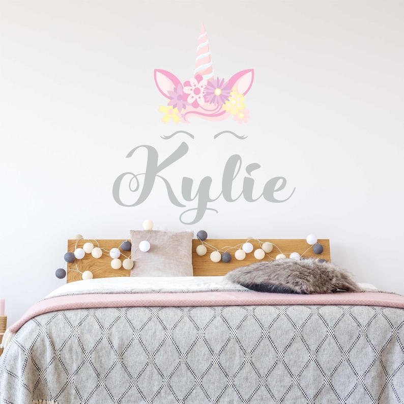 Unicorn Wall Decal Personalized Name Custom Name Unicorn Etsy