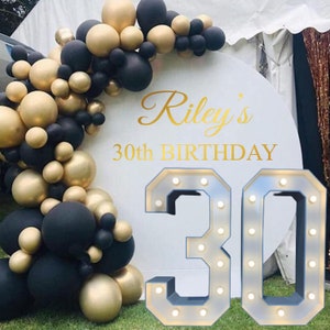Happy Birthday Decal - Happy Birthday Party Backdrop - Happy Birthday for Balloon Arch - Personalized Birthday Decoration - Name Decal