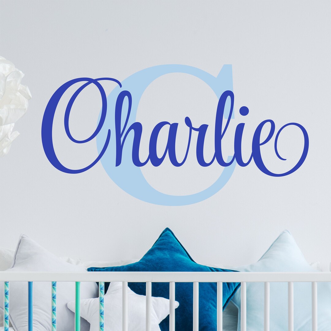 Personalized Wall Decal Boy Name Wall Decal Nursery Wall Decal ...