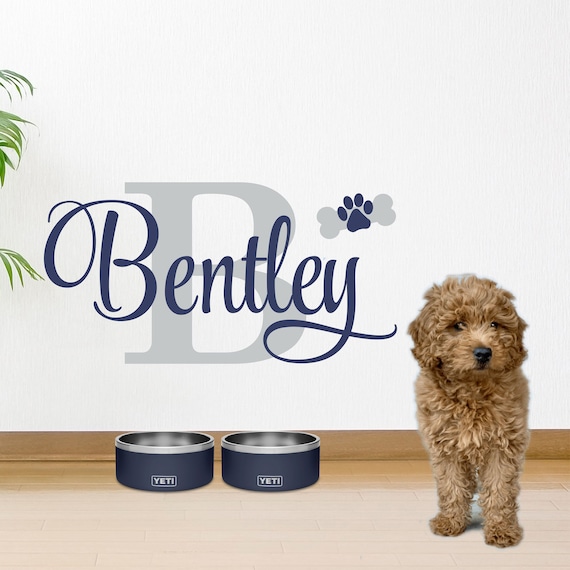 Personalized Dog Wall Decal Dog Name Sticker Dog Name Sign Etsy