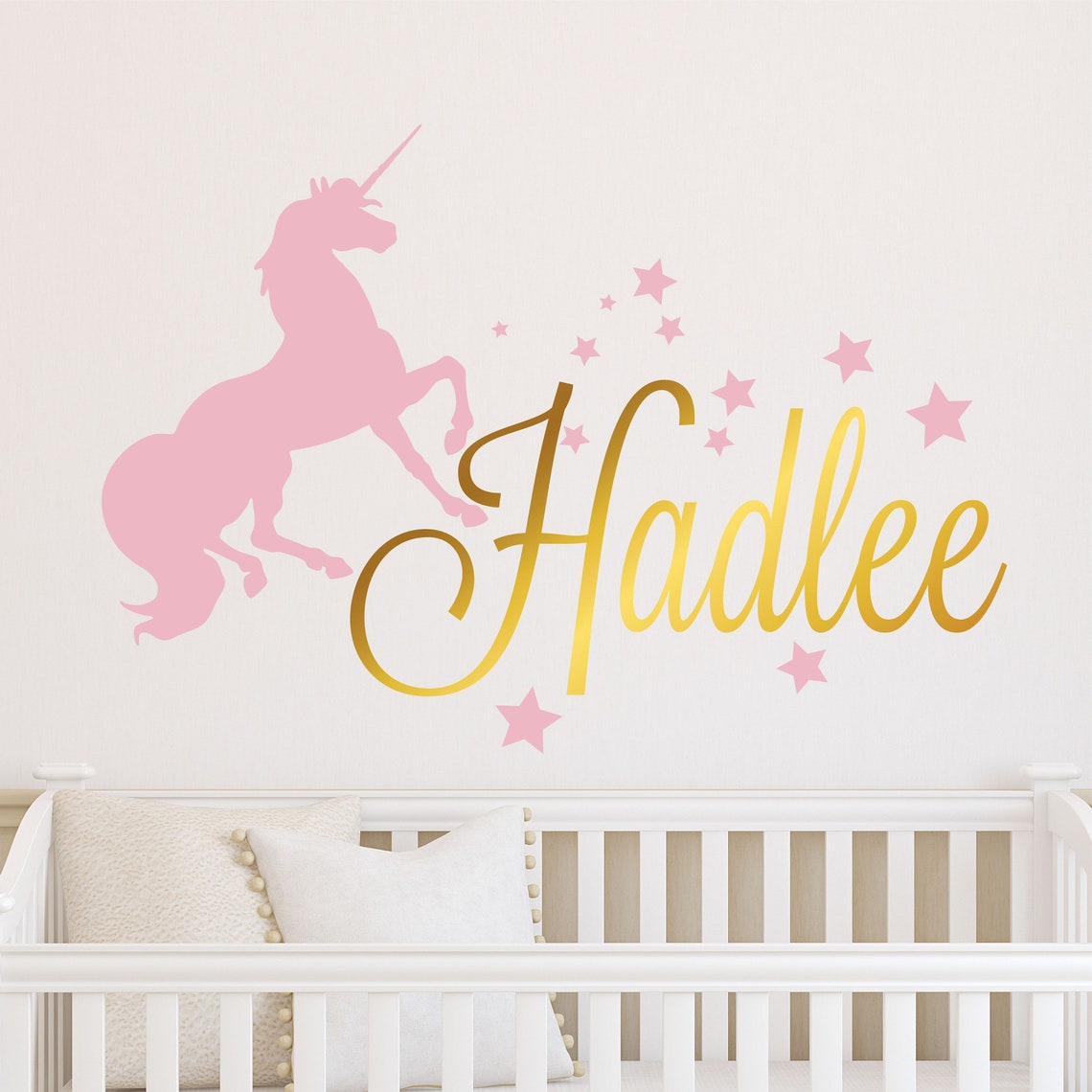 Personalized Name Unicorn Wall Decal Custom Name Unicorn Etsy