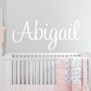 Personalized Wall Decal Girl Name Wall Decal Nursery Wall Decal Personalized Name Decal Vinyl Wall Decal Girls Name Decal Rose Gold Name