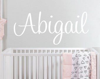 Personalized Wall Decal Girl Name Wall Decal Nursery Wall Decal Personalized Name Decal Vinyl Wall Decal Girls Name Decal Rose Gold Name