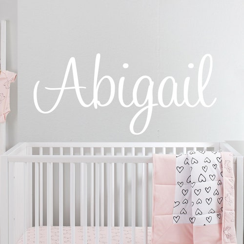 Personalized Wall Decal Girl Name Wall Decal Nursery Wall Etsy