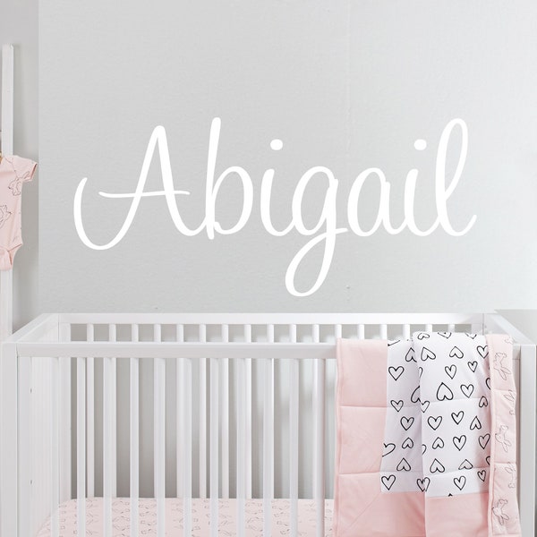 Personalized Wall Decal Girl Name Wall Decal Nursery Wall Decal Personalized Name Decal Vinyl Wall Decal Girls Name Decal Rose Gold Name