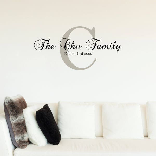 Last Name Decal Etsy
