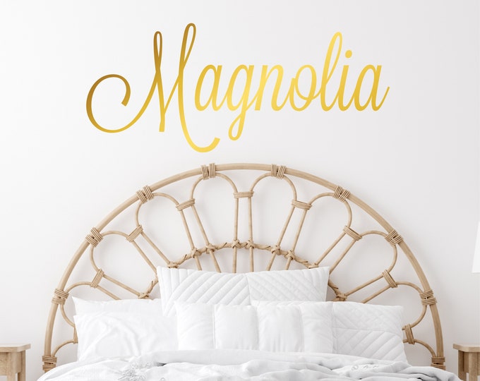 Girls Name Personalized Name Wall Decal Girl Monogram Initial - Etsy