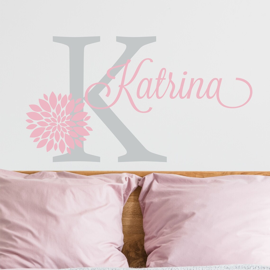 Name Wall Decal Teen Girls Room Decor Baby Girl Nursery Name Decal ...