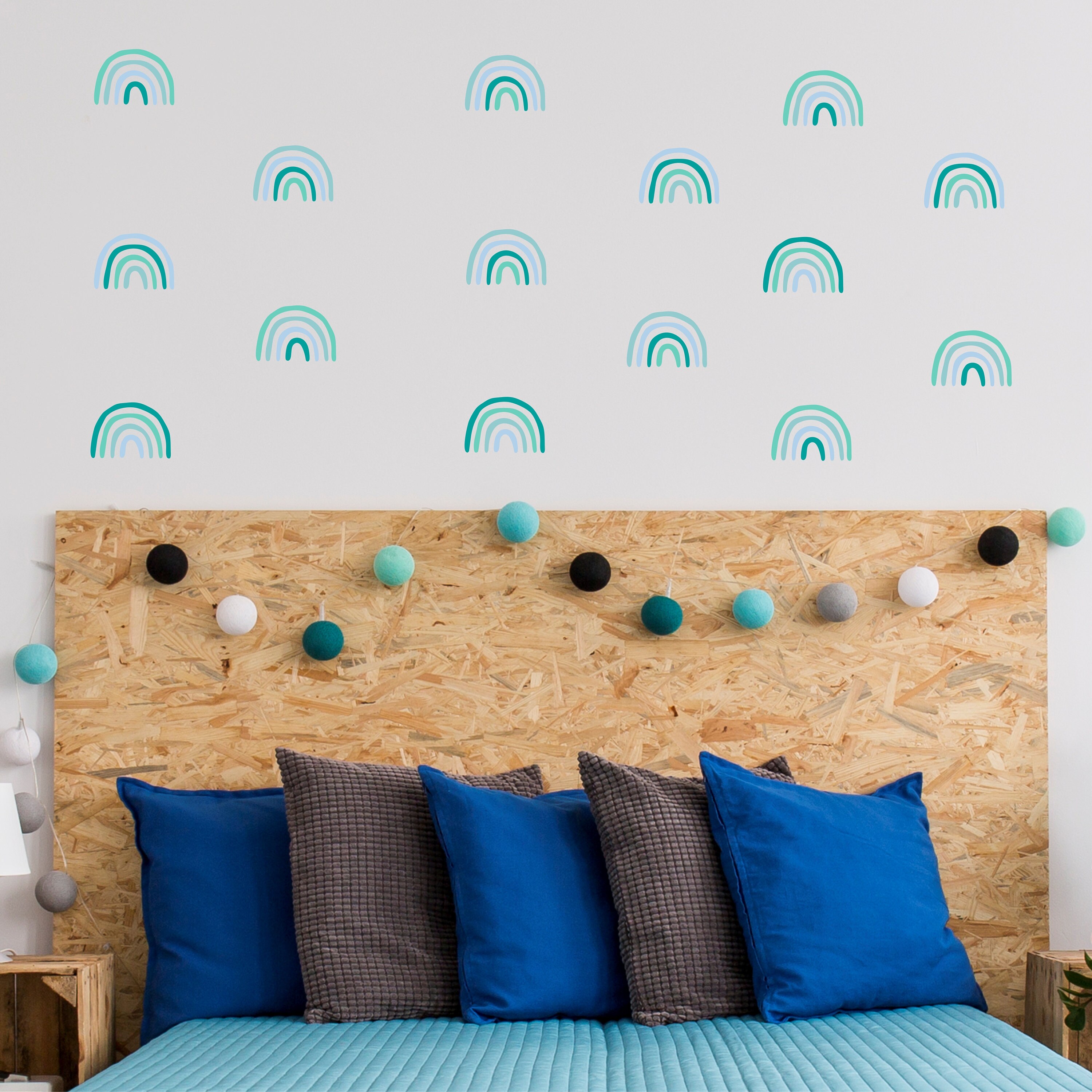 Rainbow Wall Decal Sticker - Rainbow Wall Decals - Hand Drawn Rainbow ...