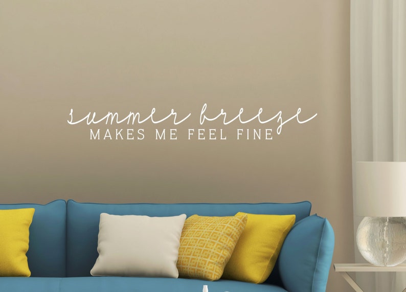 Summer Breeze Decal Family Wall Decal Wall Quotes Beach - Etsy