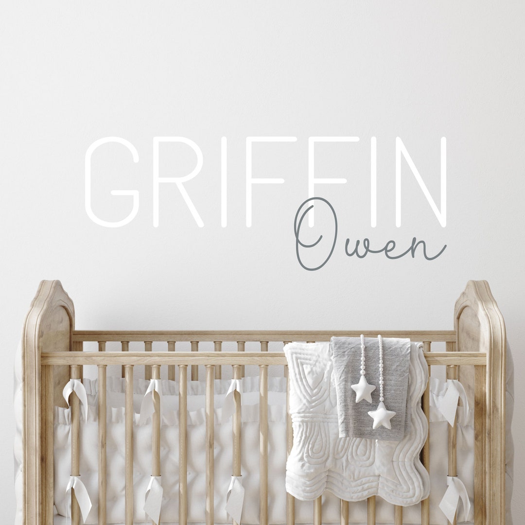 Personalized Wall Decal Boy Name Wall Decal Nursery Wall Decal ...