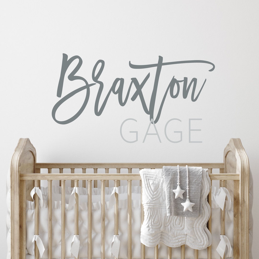 Personalized Wall Decal Boy Name Wall Decal Nursery Wall Decal ...