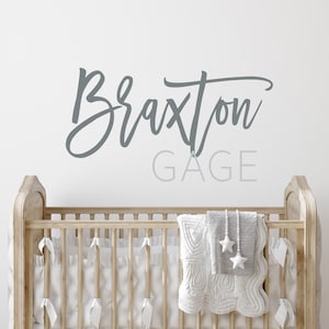 Personalized Wall Decal Boy Name Wall Decal Nursery Wall Decal Personalized First and Middle Name Decal Vinyl Wall Decal Boys Name Decal