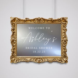 Bridal Shower Welcome Wall Decal Bridal Shower Welcome Sign Engagement Personalized Wall Decal Sticker Wedding Bridal Shower Sign image 1