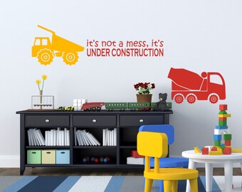 Boys Playroom Construction Wall Decal Sticker
