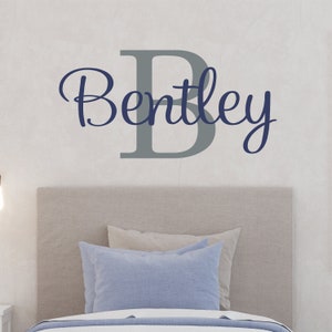Name Wall Decal Teen Boys Room Decor Baby Boy Nursery Name Decal ...