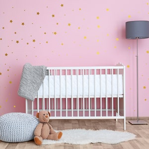 Stars Wall Decal Sticker - Star Stickers - Metallic Gold Stars - Silver Stars - Rose Gold Stars - Rose Gold Star Stickers - Star Decals
