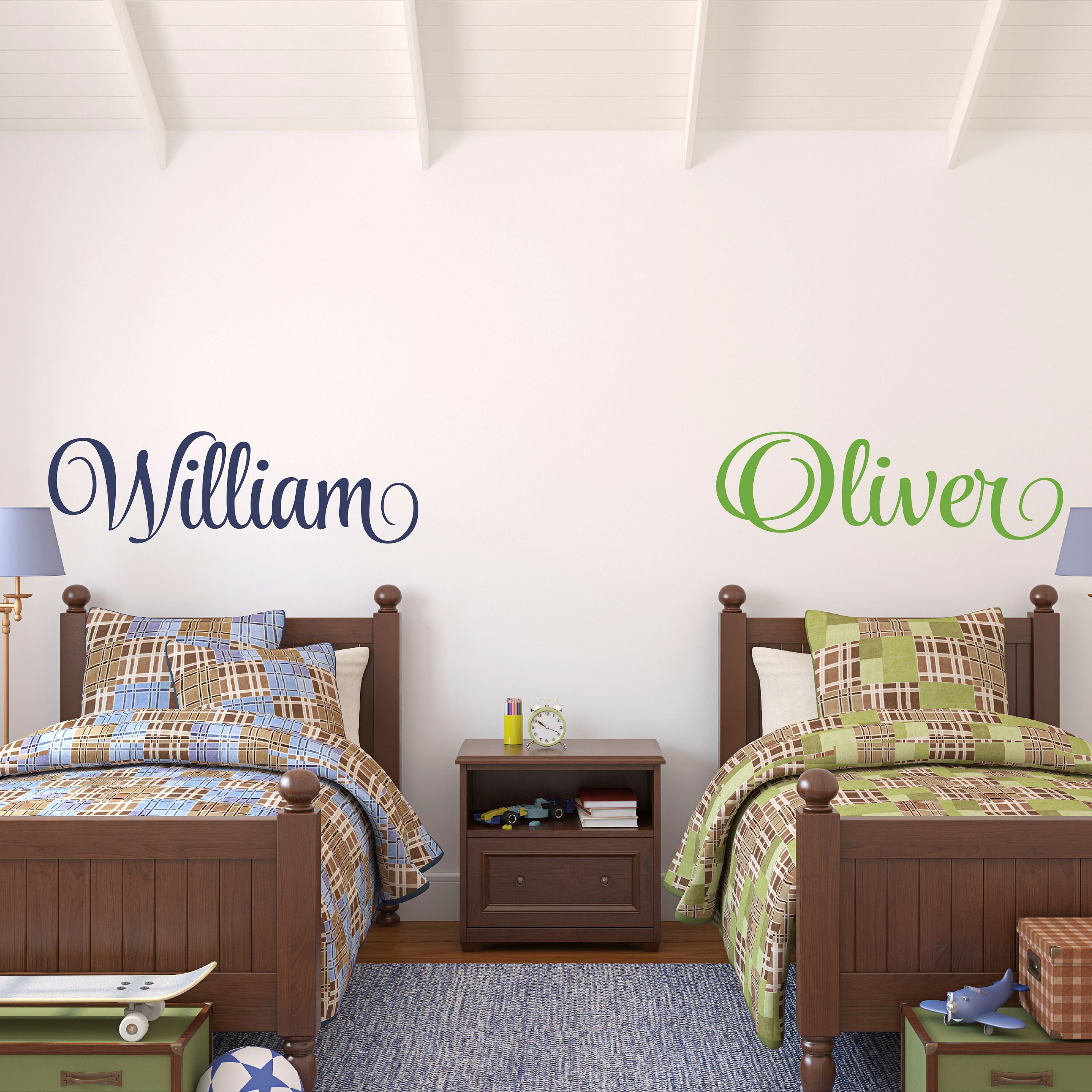 Boys Name Wall Decal Boys Name Decal Boys Bedroom Name Decal - Etsy