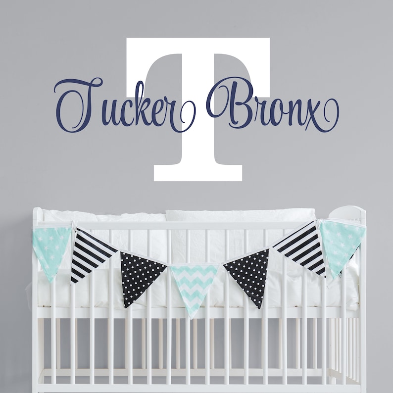 Personalized Wall Decal Boy Name Wall Decal Nursery Wall Decal Etsy