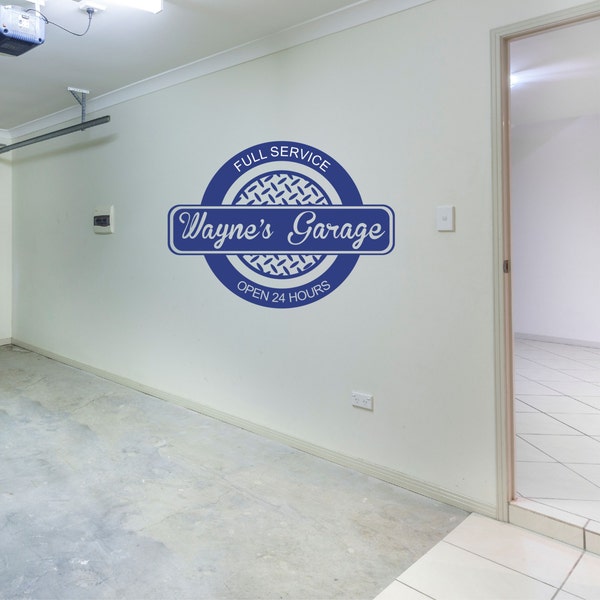 Personalized Garage Wall Decal Sticker