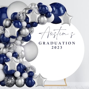 Graduation Decal - Graduation Party Backdrop - Class of 2024 for Balloon Arch - Personalized Graduation Decoration - Graduation Sign - Party