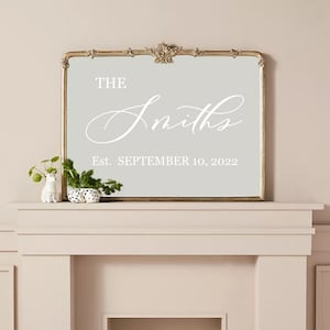 Welcome to Our Wedding Wall Decal - Soon to Be Mr & Mrs Personalized Wall Decal Sticker - Just Married - Wedding - Family Name Wall Decal