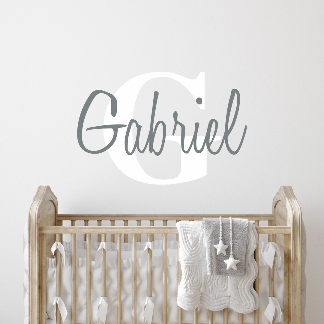Name Sticker Name Wall Decal Boys Name Sticker Nursery Name Decal Personalized Baby Name Decal