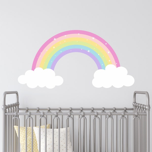 Rainbow Wall Art Decal Girls Nursery Vinyl Wall Decor Rainbow Wall Sticker Rainbow Wall Art Decal  Rainbow Wall Decal Unicorn Sign