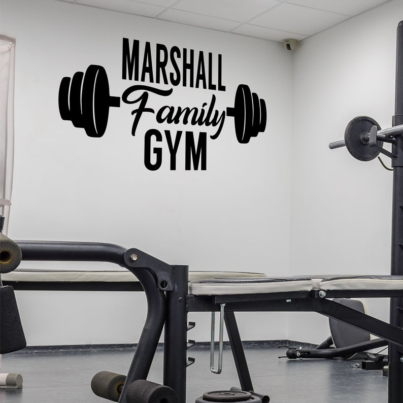 Personalized Gym Wall Decal Personalized Weight Room Decal Etsy