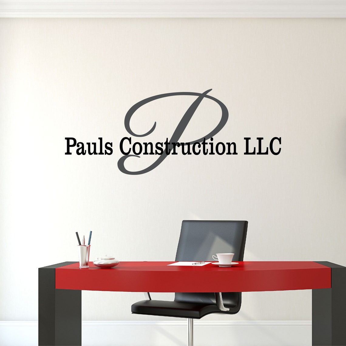 Business Name Wall Decal Custom Business Logo Vinyl Wall Etsy