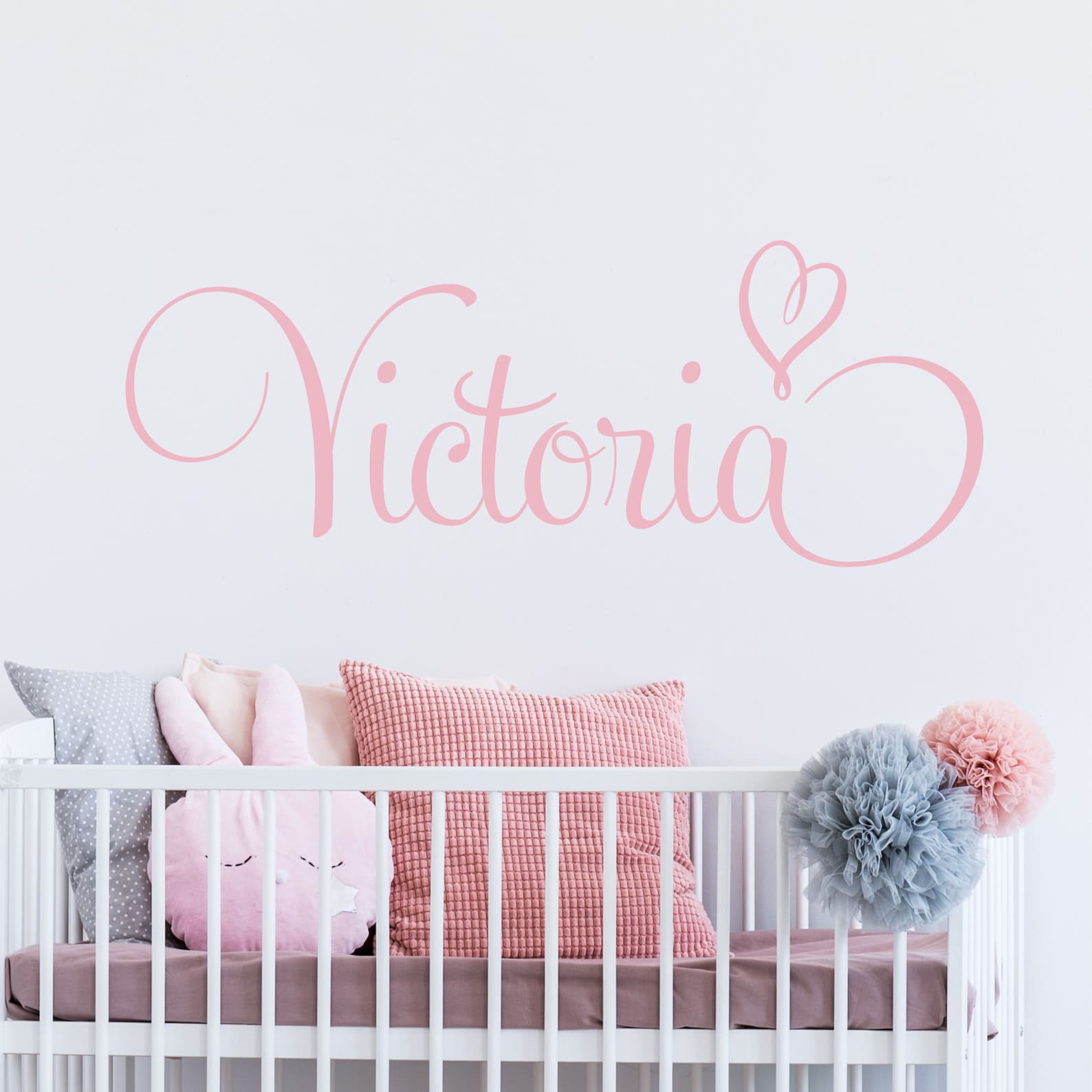 Personalized Wall Decal Girl Name Wall Decal Nursery Wall Etsy