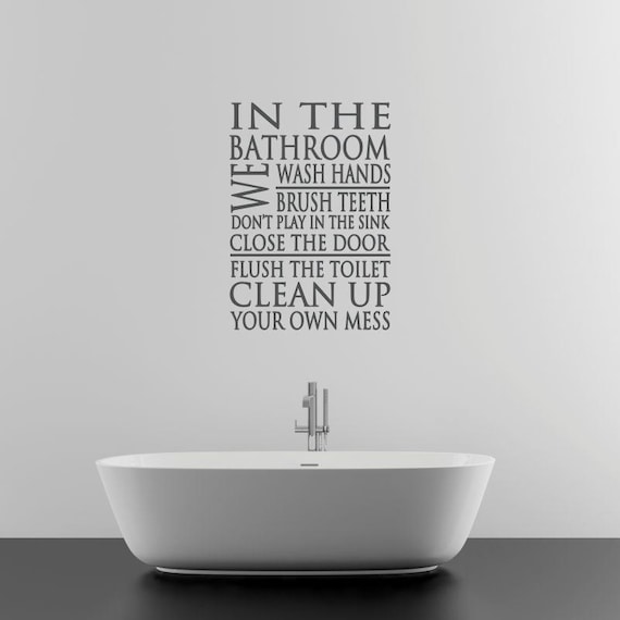 Bathroom Wall Decal Sticker Etsy Nederland