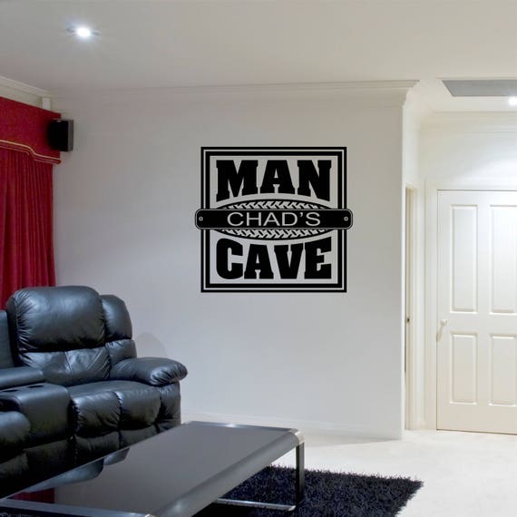 Man Cave Wall Decal Personalized Man Cave Decal Bar Wall Etsy