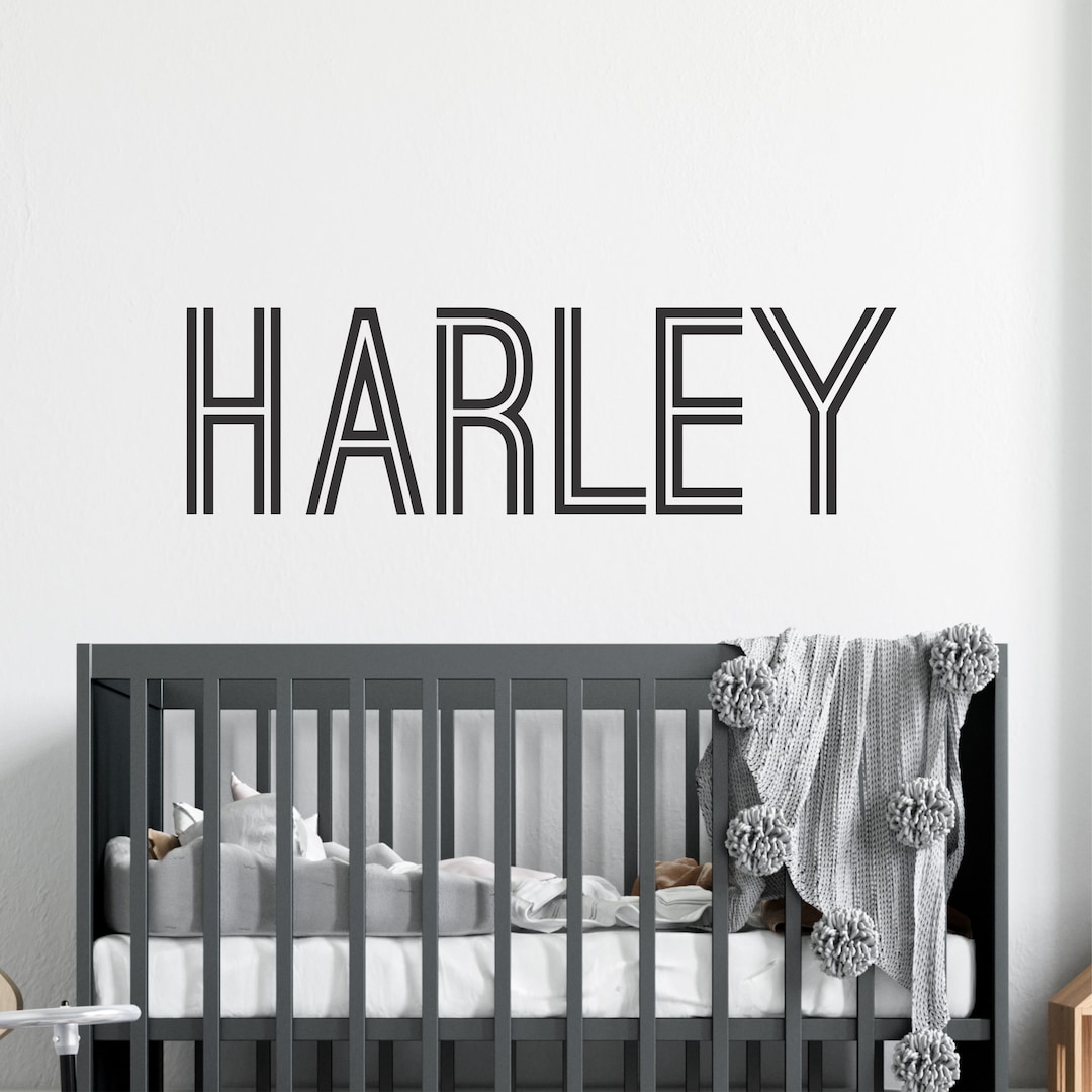 Personalized Wall Decal Boy Name Wall Decal Nursery Wall Decal ...